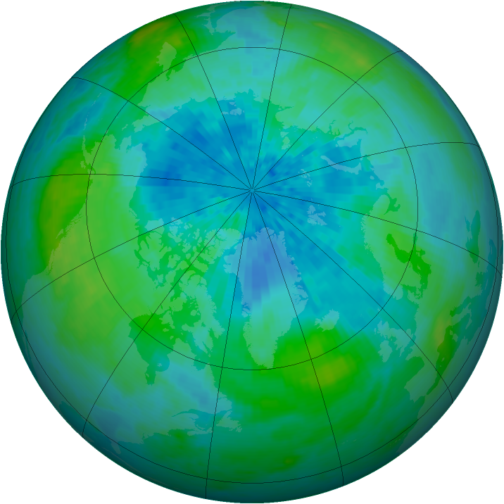 Arctic ozone map for 16 September 2004